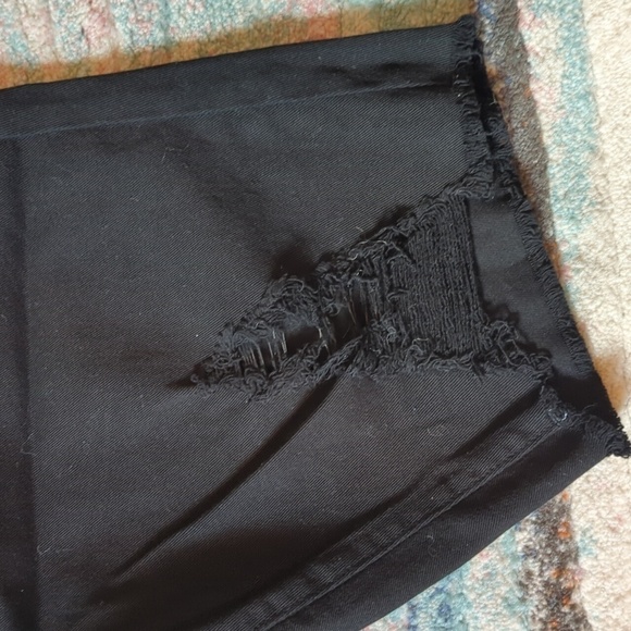 Wild fable high rise bike shorts denim black distressed Size 16 Bermuda - Picture 3 of 10